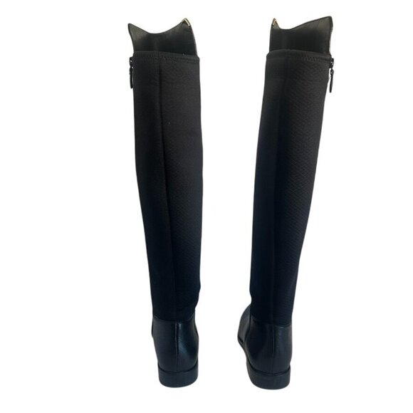 Cole Haan Dutchess Tall Leather Over-The-Knee Black Biker Riding Boots Size 7 - Picture 8 of 14